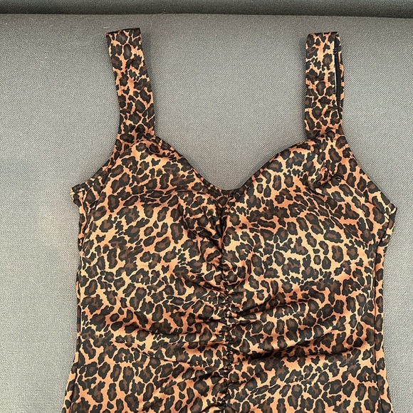 Gabar Vintage Cheetah Print One Piece Swimsuit Size 10 - Picture 2 of 7
